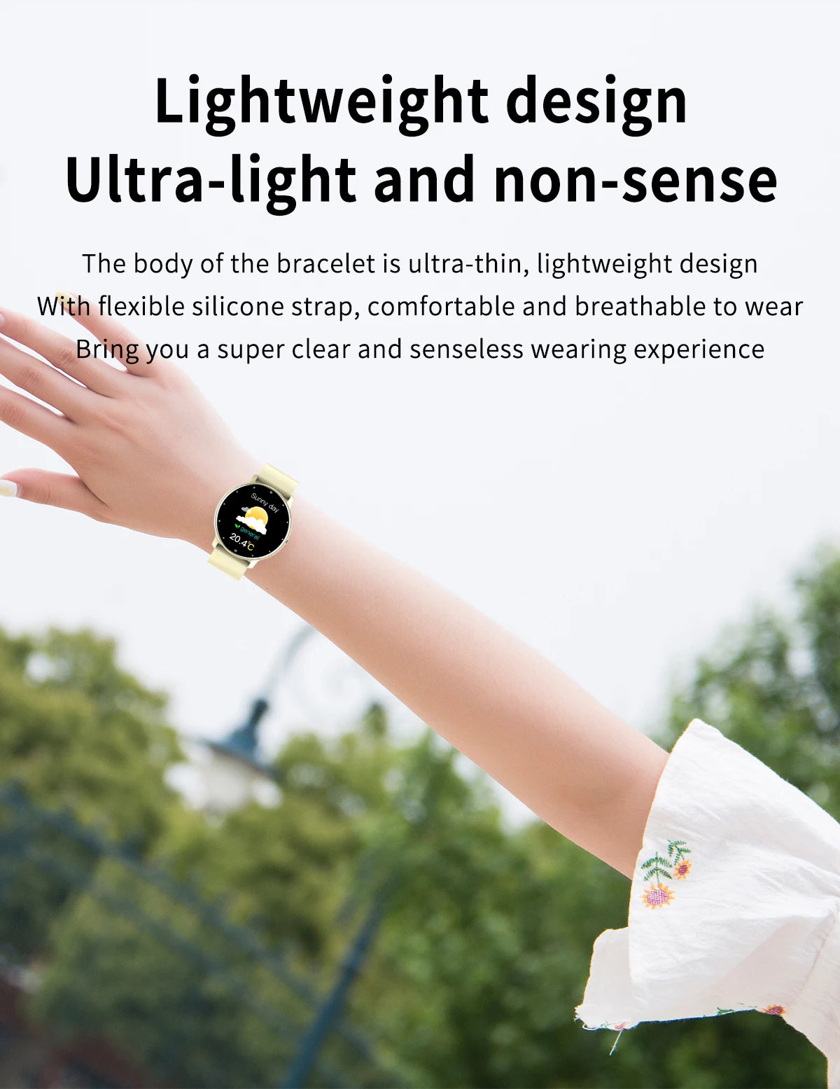 Smartwatch LIGE 2026 com Monitor Cardíaco e Fitness para Android e iOS