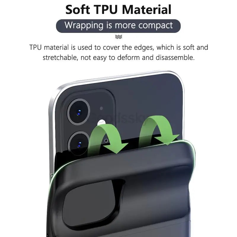 Battery Charger Case For iPhone 13 Pro Max 13 Mini Charging Case For iPhone 12 Pro Max 12 Mini Portable Power Bank Charger Cover