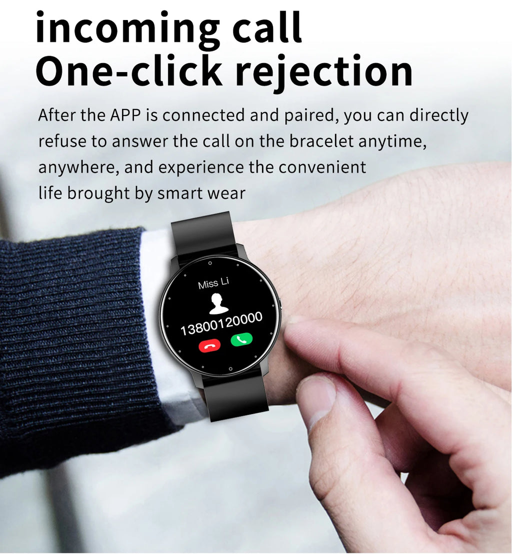 Smartwatch LIGE 2026 com Monitor Cardíaco e Fitness para Android e iOS