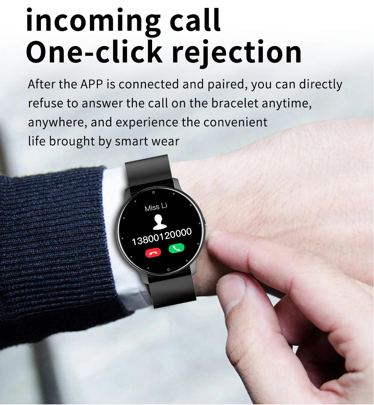 Smartwatch LIGE 2026 com Monitor Cardíaco e Fitness para Android e iOS