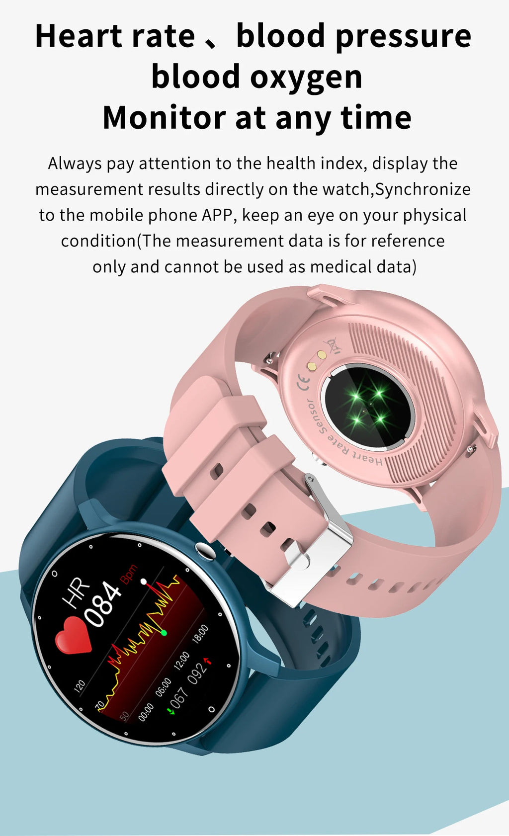 Smartwatch LIGE 2026 com Monitor Cardíaco e Fitness para Android e iOS