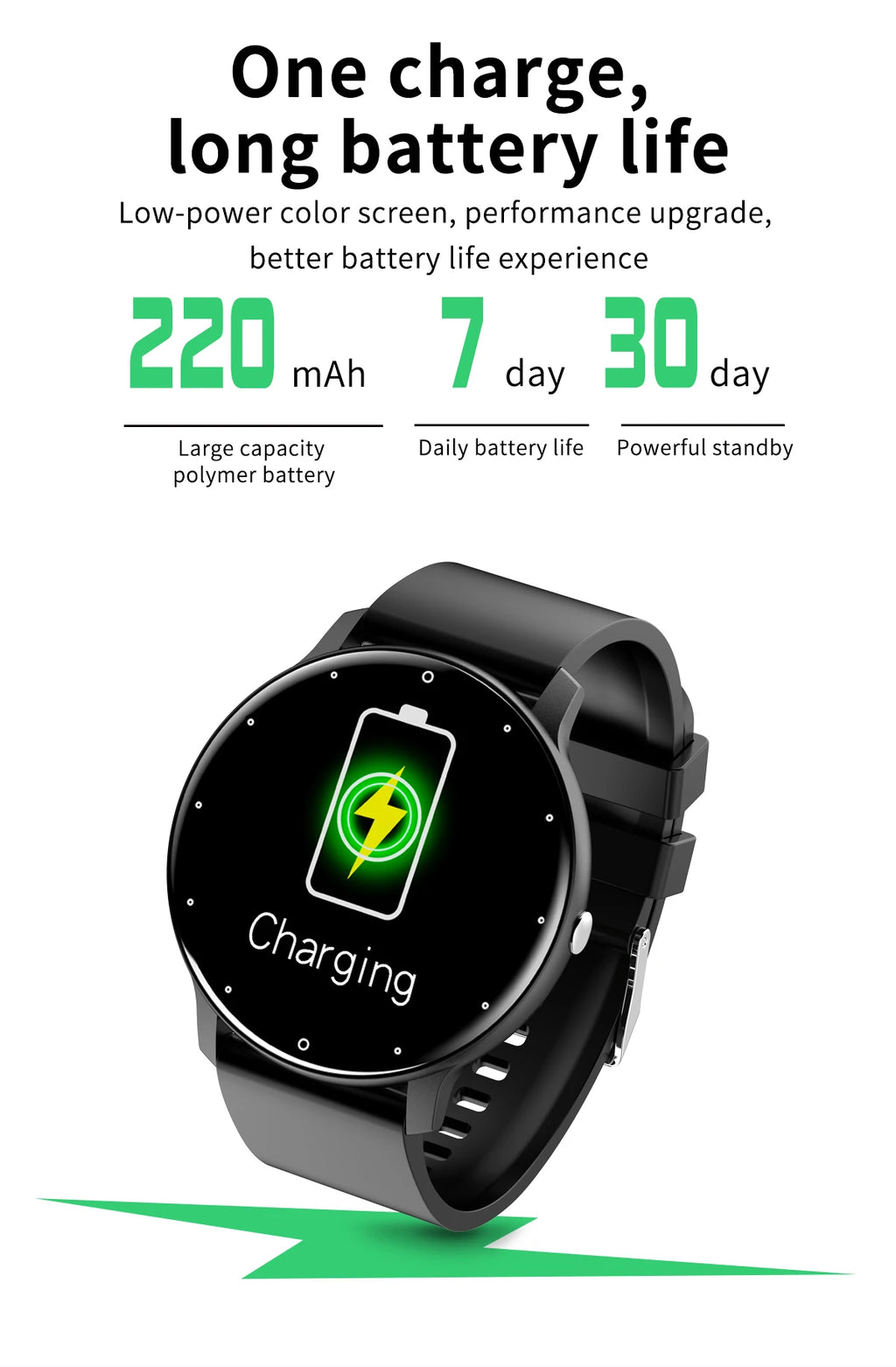Smartwatch LIGE 2026 com Monitor Cardíaco e Fitness para Android e iOS