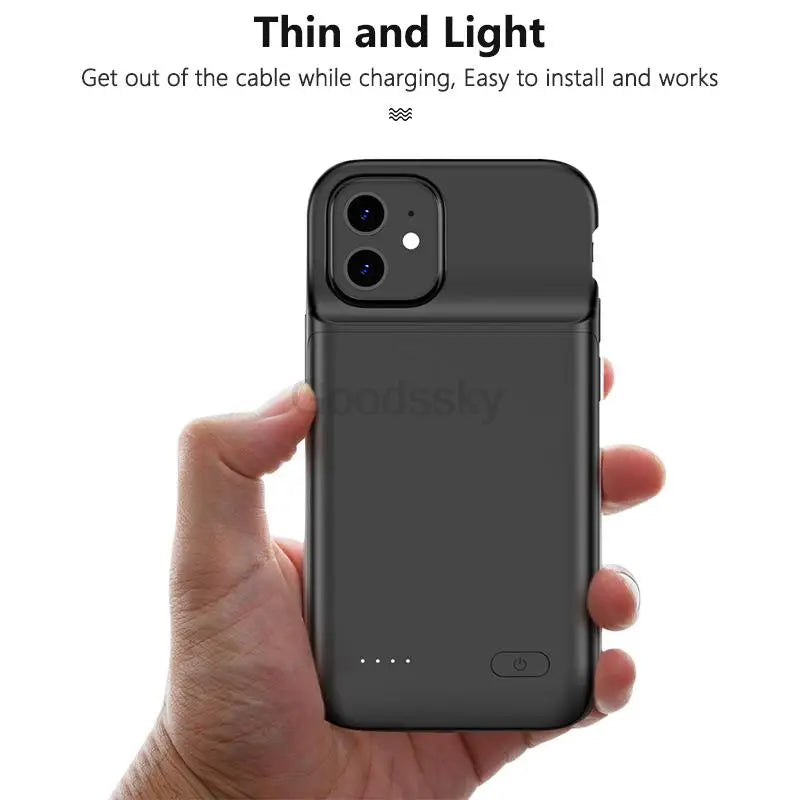 Battery Charger Case For iPhone 13 Pro Max 13 Mini Charging Case For iPhone 12 Pro Max 12 Mini Portable Power Bank Charger Cover