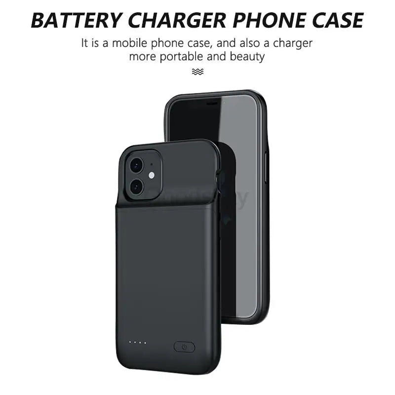 Battery Charger Case For iPhone 13 Pro Max 13 Mini Charging Case For iPhone 12 Pro Max 12 Mini Portable Power Bank Charger Cover