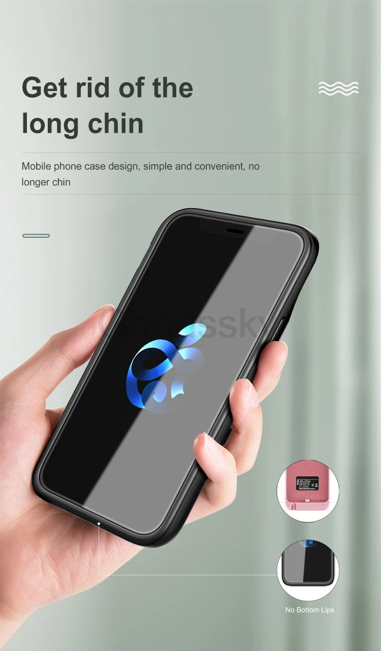 Battery Charger Case For iPhone 13 Pro Max 13 Mini Charging Case For iPhone 12 Pro Max 12 Mini Portable Power Bank Charger Cover