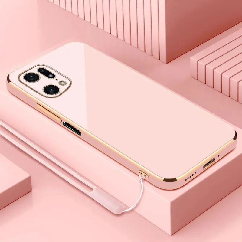 For OPPO Find x6 pro Case oppo Find X5 Pro x5 Find x3 Pro X2 Lite X5 Lite x3neo Case Luxury Square Plating Shockproof Back Cover