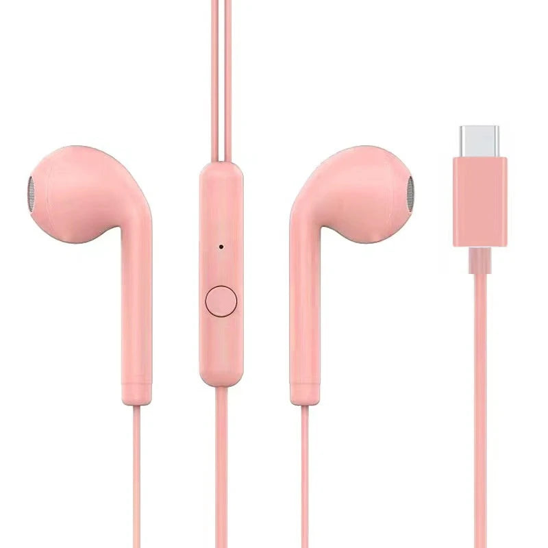 Auriculares com Fio em Metal com Microfone e Controlo de Volume