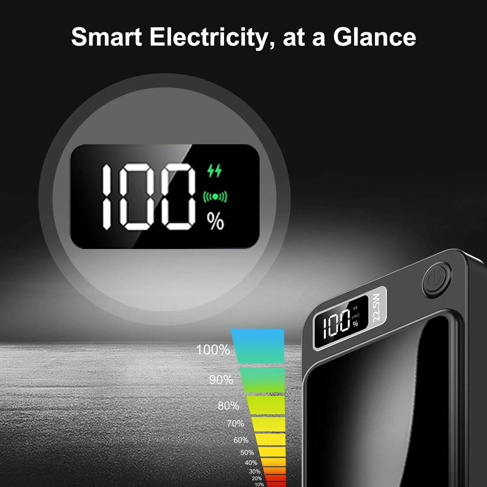 Power Bank Magnético Sem Fios 10000mAh 22.5W