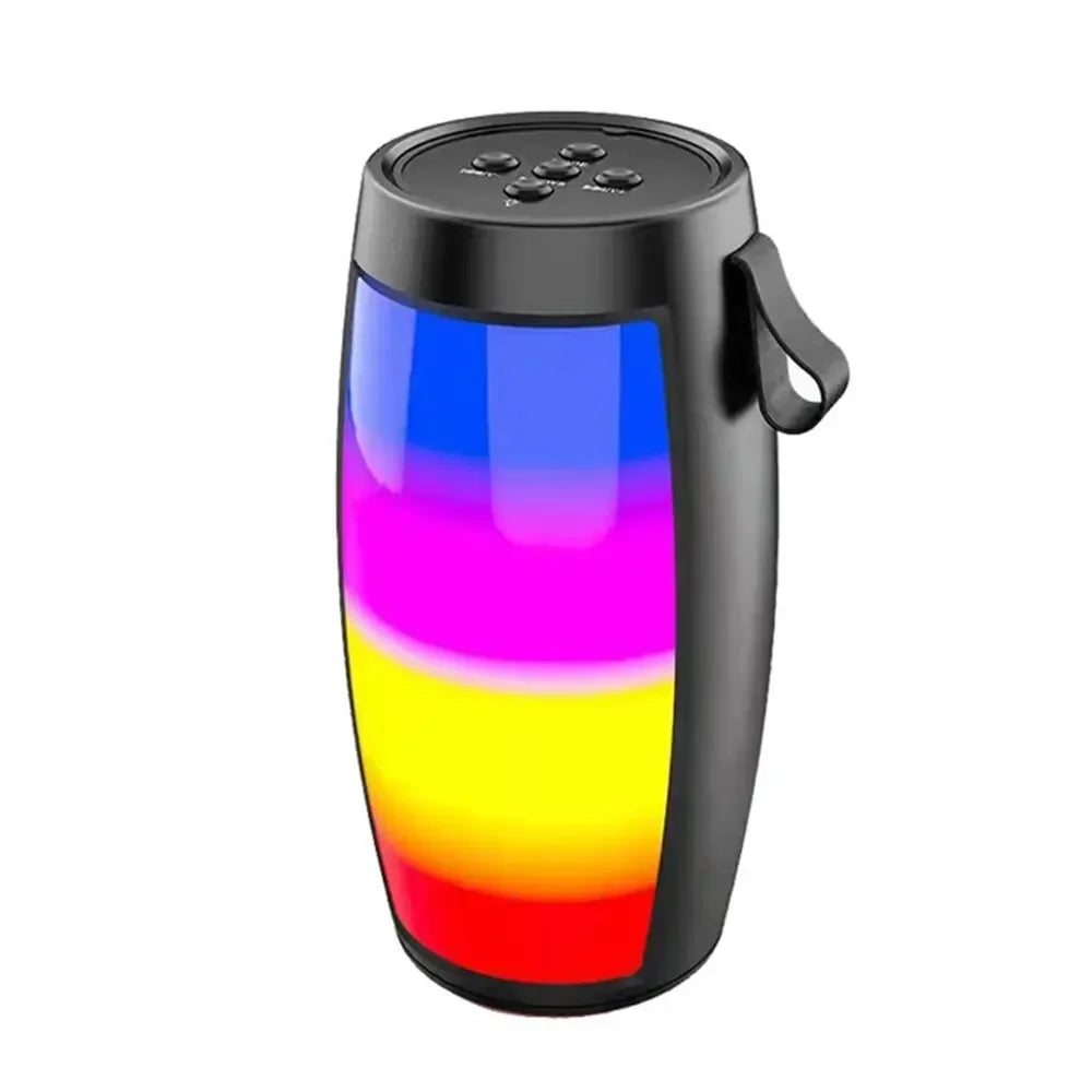 Coluna Bluetooth Portátil 1202 Pro — Subwoofer Bass, LED e Som Estéreo de Alta Qualidade