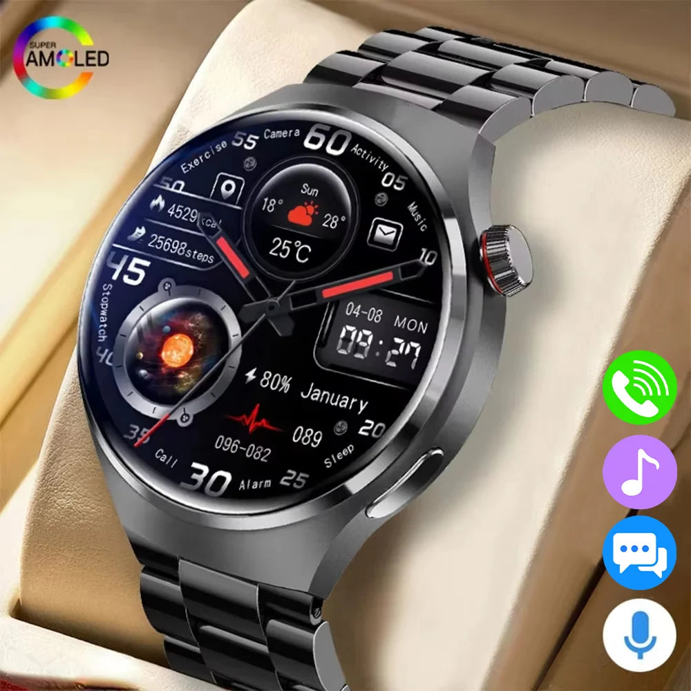 Smartwatch GT4 HD 1.52'' com Chamadas Bluetooth e Assistente de Voz