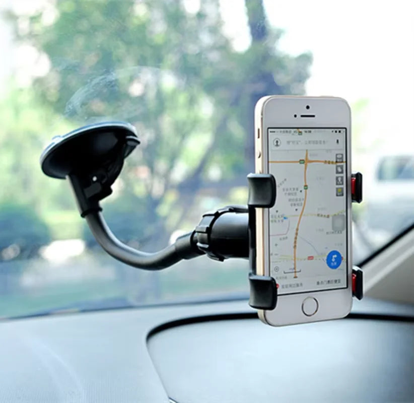 Suporte Telefónico Universal para Carro — Dashboard, Para-brisas e GPS 360°