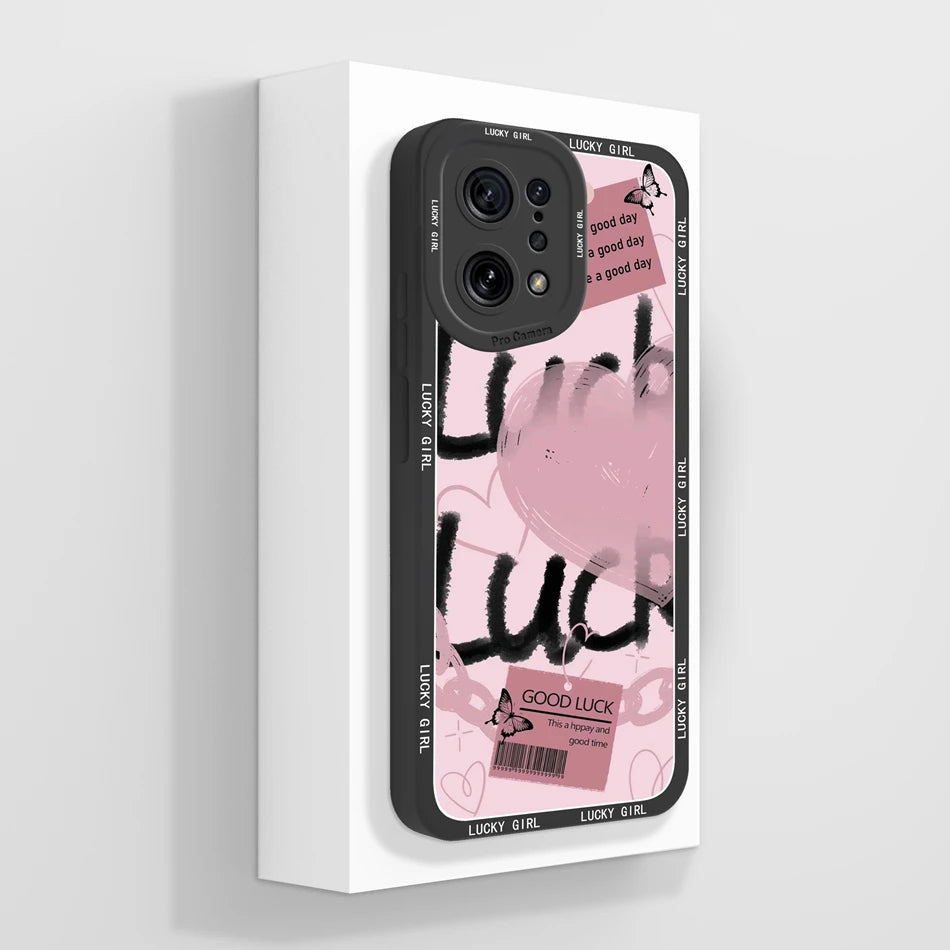 Capa Silicone Líquido Estilo Artístico para OPPO Find X5 Pro Lite