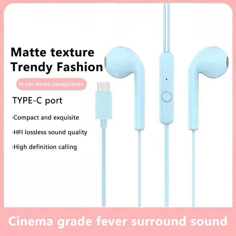 Auriculares com Fio em Metal com Microfone e Controlo de Volume