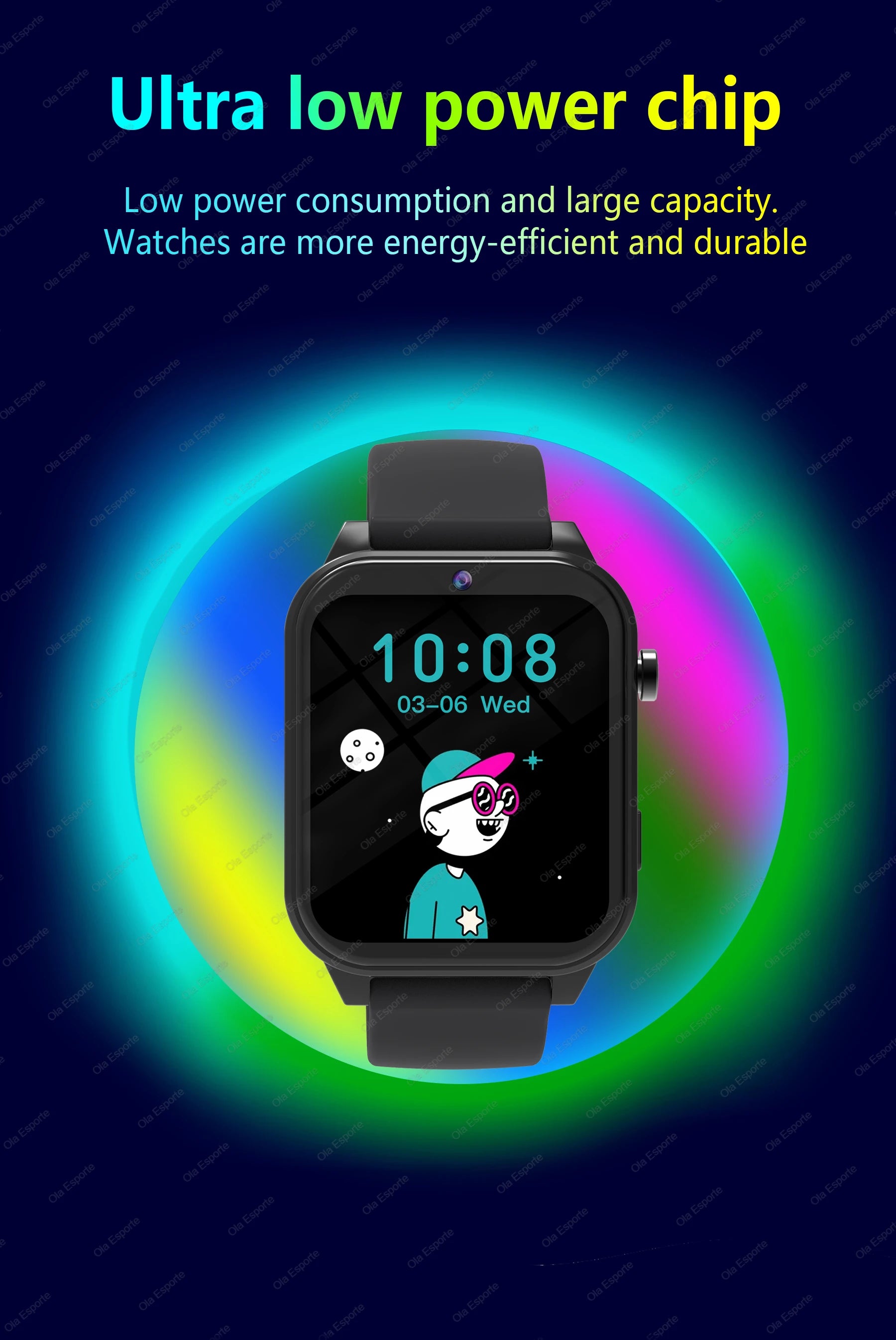 Smartwatch Infantil 2025 com 100+ Jogos — Ecrã HD, Música, Iluminação e Presente para Rapazes e Raparigas