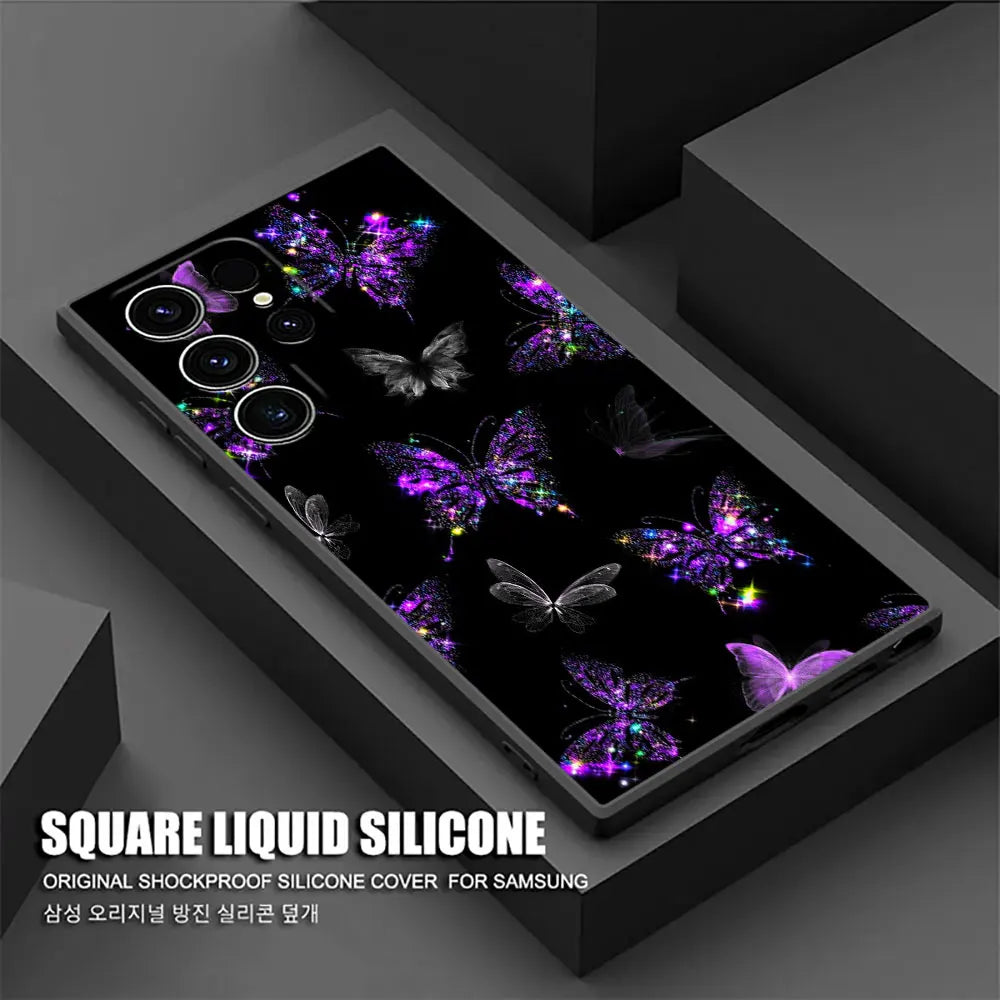 Capa Silicone Borboleta para Samsung Galaxy S Series