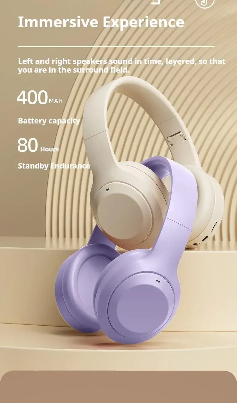 Headphones Over-Ear Bluetooth 5.3 HiFi M5 — Gaming, Desporto e Redução de Ruído