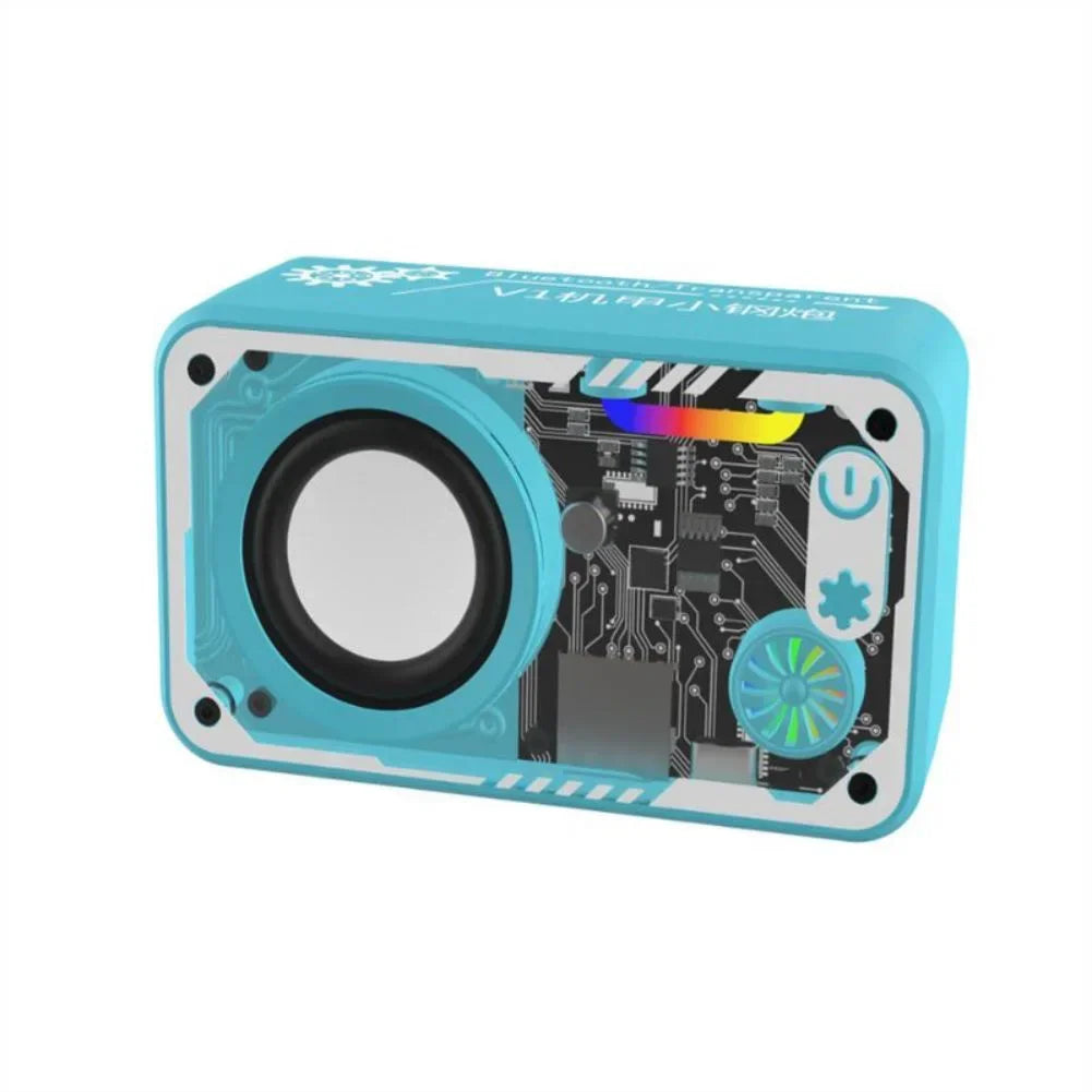 Coluna Bluetooth V5.3 — LED, 1800mAh, Suporte Cartão TF e Som Potente para Exterior