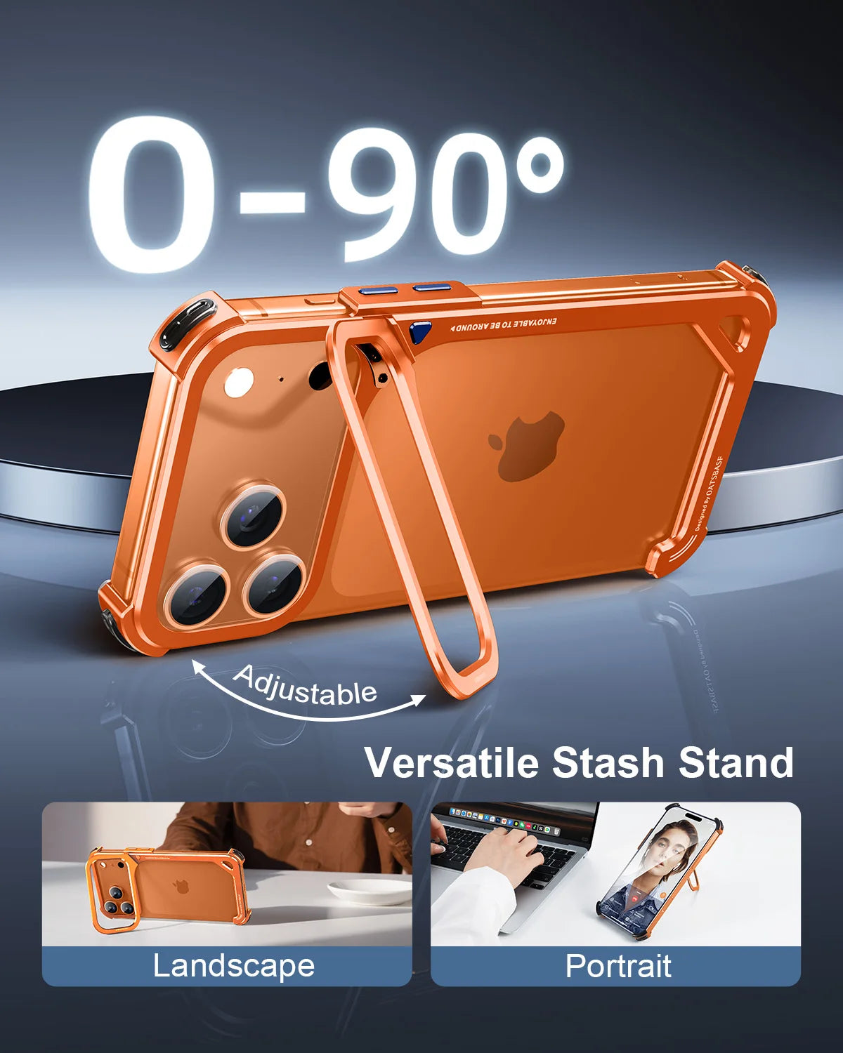Capa Minimalista MagSafe com Suporte para iPhone 17 Pro Max
