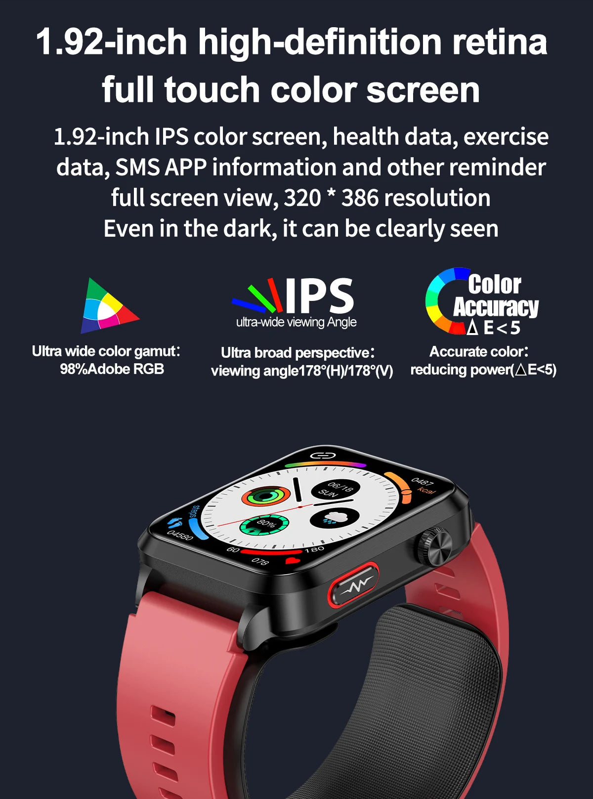 Smartwatch Masculino Quadrado AMOLED — Chamadas Bluetooth, Saúde Completa e Design Premium
