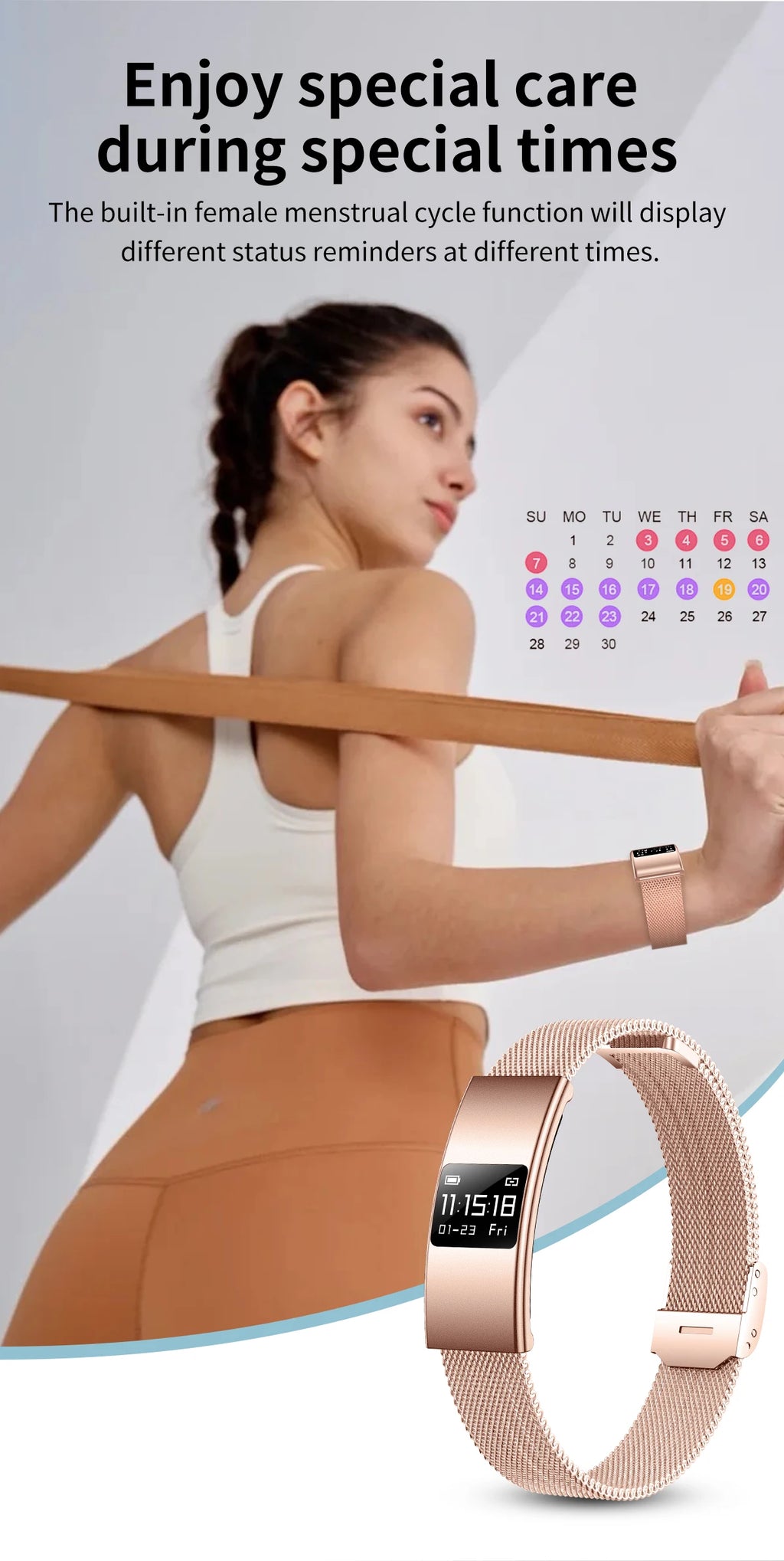 Smartwatch 2026 Estiloso — Múltiplos Modos de Exercício, IPX8 e Presente Perfeito