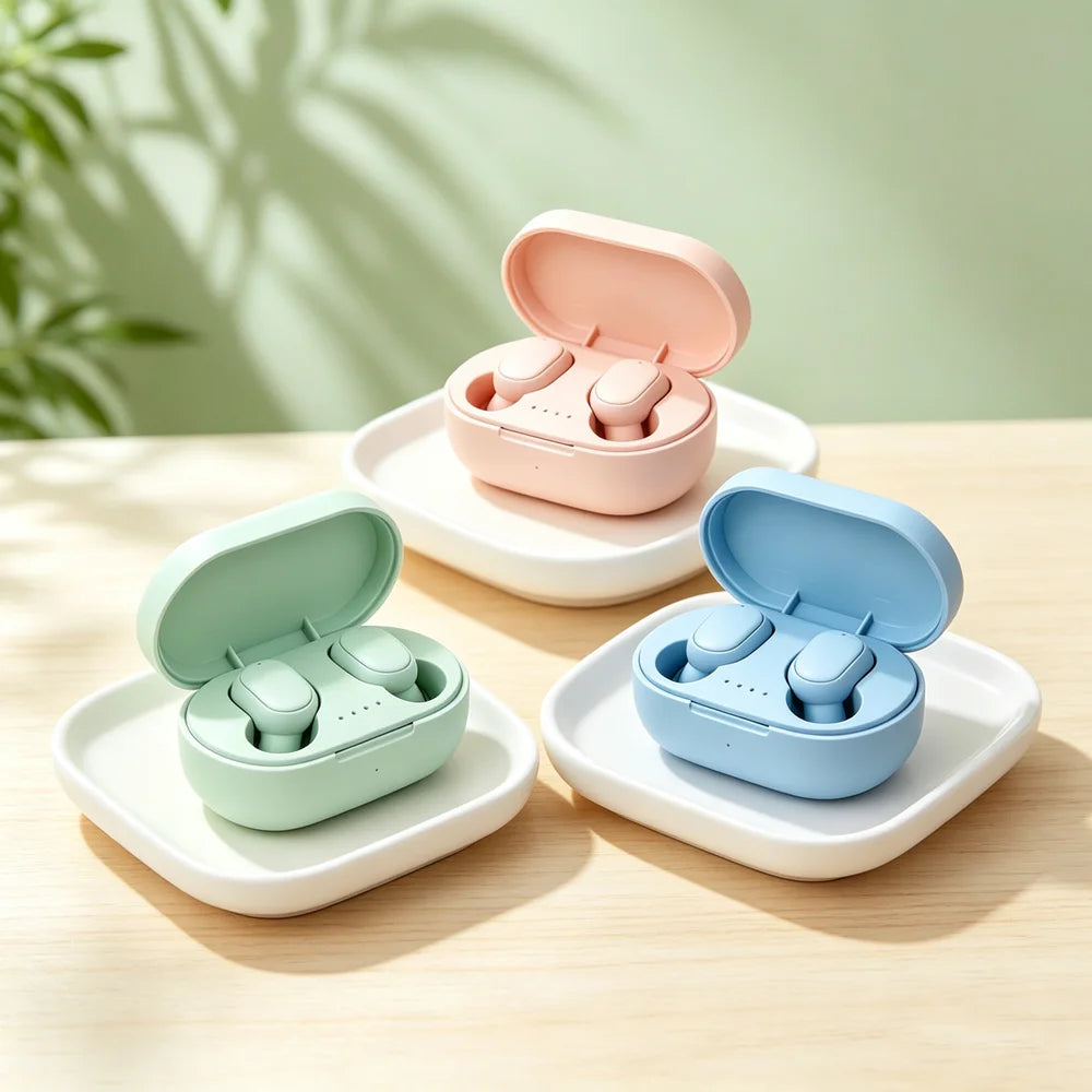 Earbuds TWS Bluetooth 5.3 com Cancelamento de Ruído Ativo — HiFi, À Prova de Água e 5 Cores