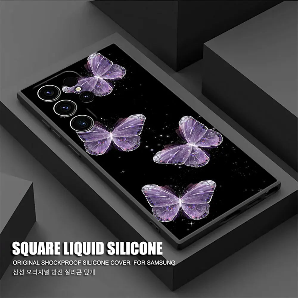 Capa Silicone Borboleta para Samsung Galaxy S Series