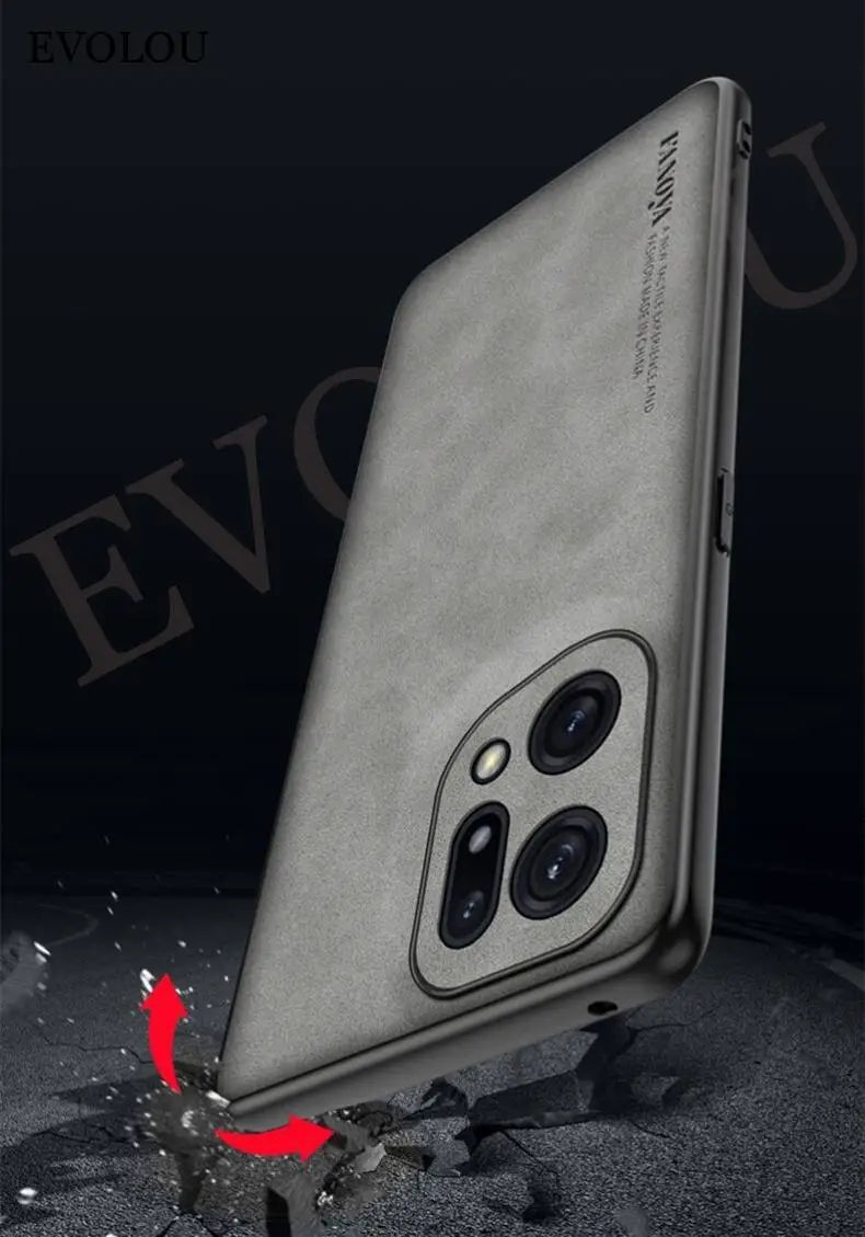 For Oppo Find X5 Pro Case Luxury Sheepskin Leather Silicone Shockproof Bumper Cover for OPPO Find X5 X3 Lite X3Neo x7ultra Shell