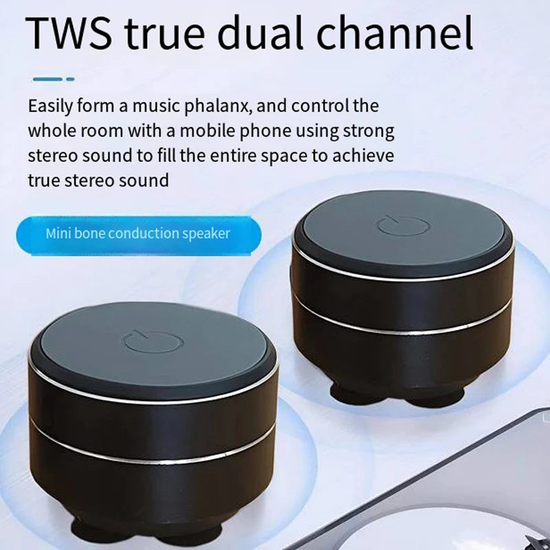 Coluna Bluetooth Bone Conduction TWS — HiFi Bass, Wearable e Áudio Dinâmico por Ressonância