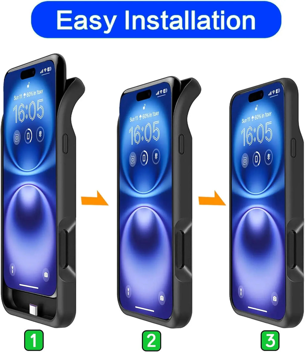Magnetic Wireless Charging Cover For iPhone 17 Pro Battery Charger Case Power Bank Charger Power case for Magsafe battery pack