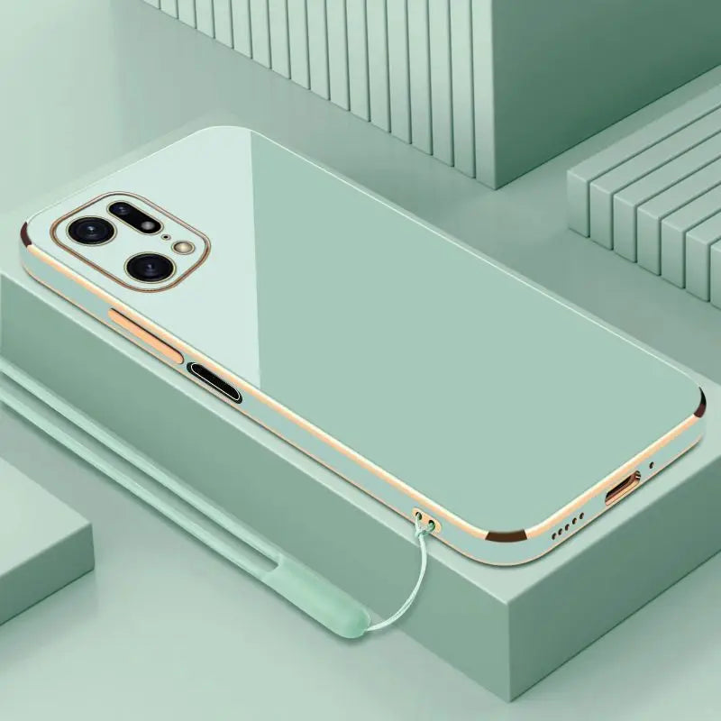 For OPPO Find x6 pro Case oppo Find X5 Pro x5 Find x3 Pro X2 Lite X5 Lite x3neo Case Luxury Square Plating Shockproof Back Cover