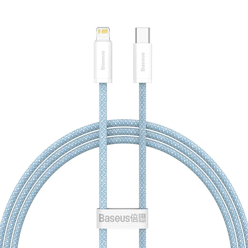 Cabo Baseus USB-C para iPhone 20W Carregamento Rápido — 1.2m/2m