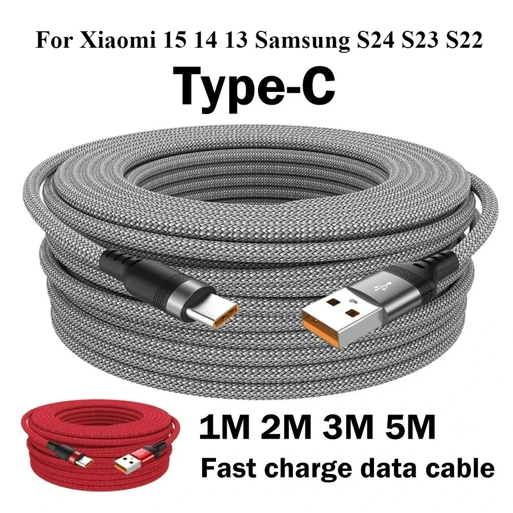 Cabo USB-C 6A Carregamento Rápido — 1m, 2m, 3m e 5m