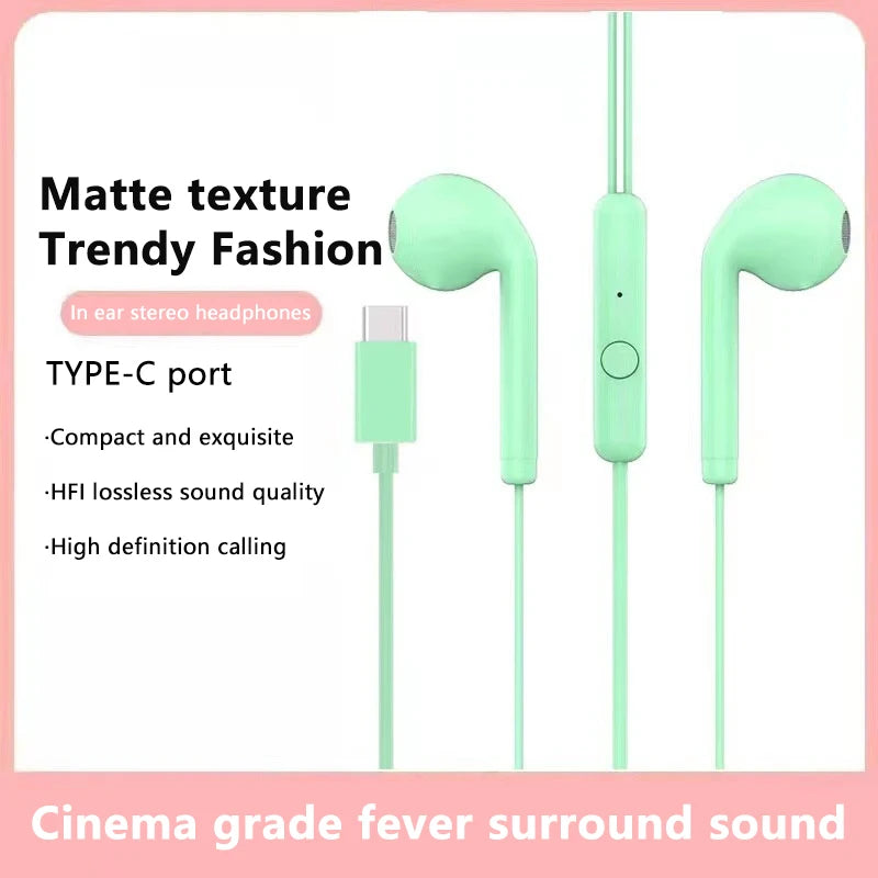 Auriculares com Fio em Metal com Microfone e Controlo de Volume