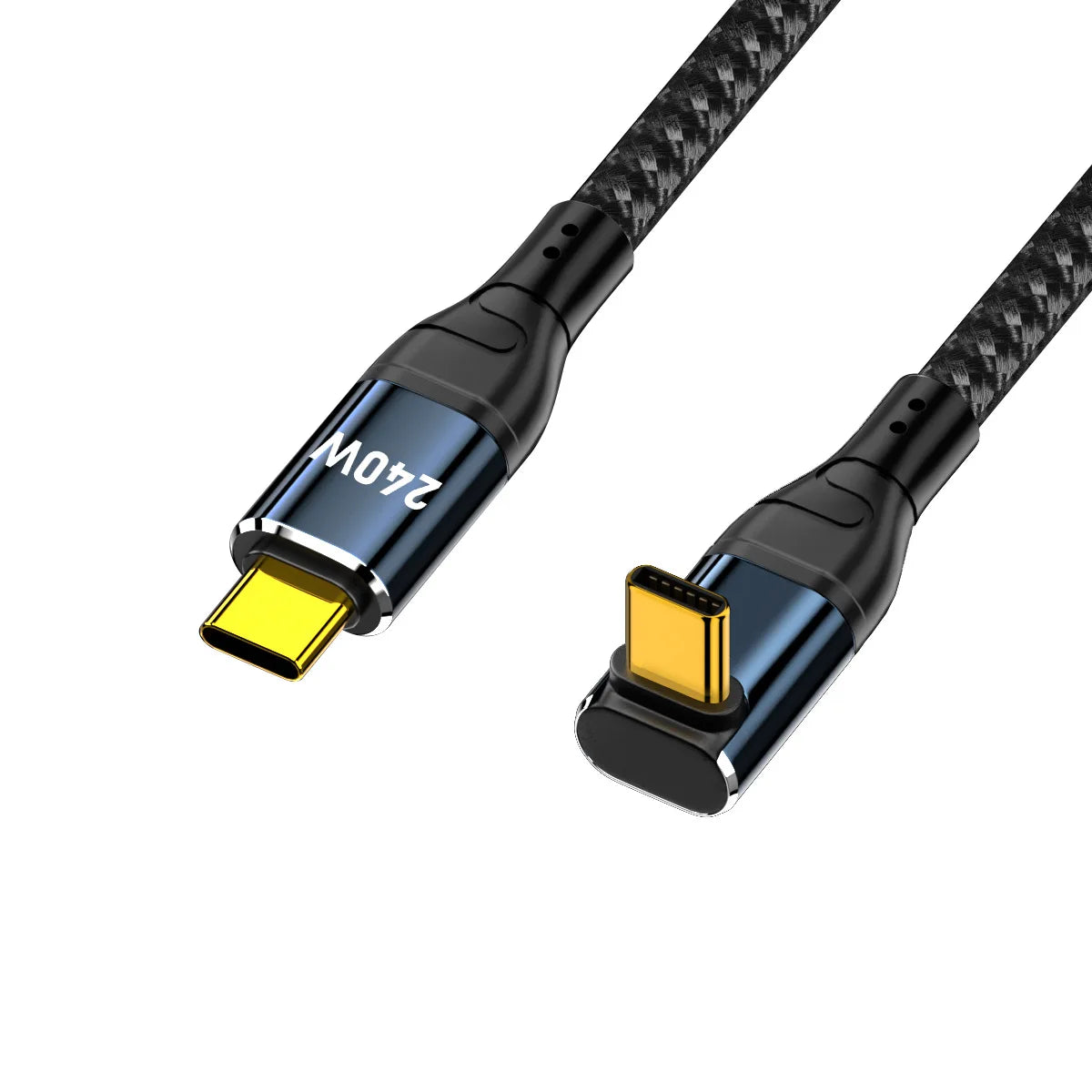 Cabo USB-C 240W em Ângulo 90° — 48V/5A Compatível com USB 2.0 (3m/10FT)