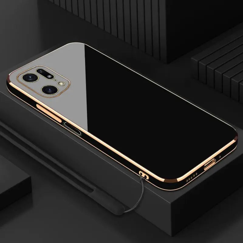 Capa Anti-Choque com Acabamento Cromado para OPPO Find