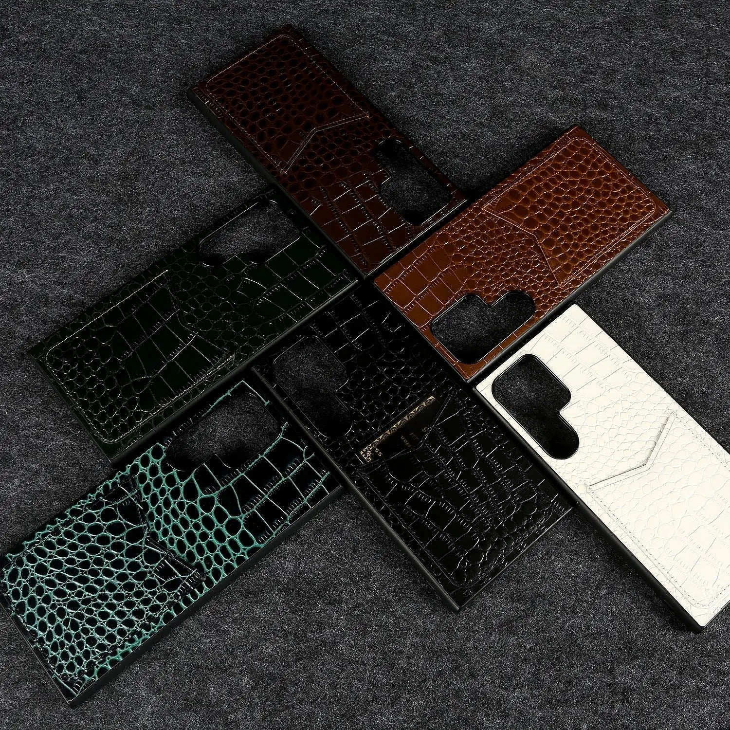 Capa Couro Genuíno com Porta-Cartões para Samsung Galaxy S Series