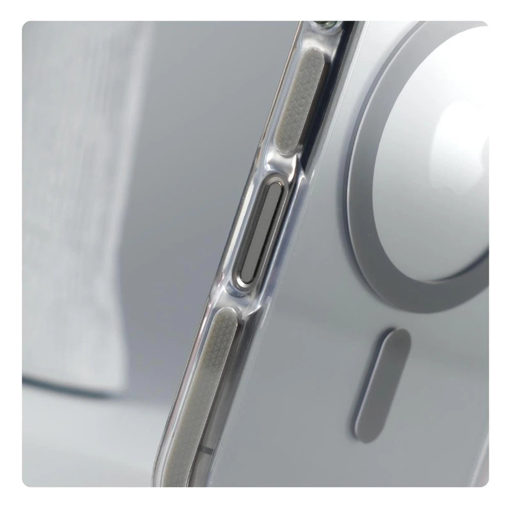 Capa Transparente Magnética com Suporte para iPhone 17 ao 12