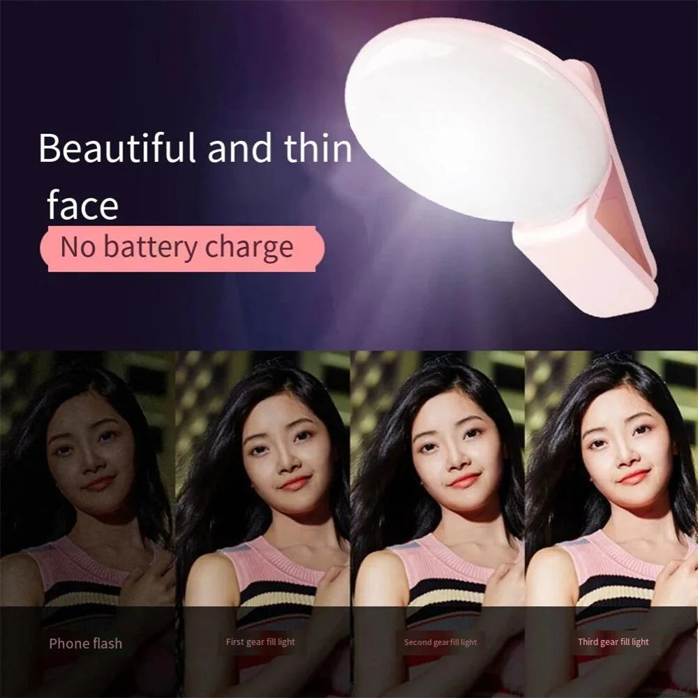 Luz LED Selfie Fill Light — Anel de Luz para Fotografia e Vídeo Universal
