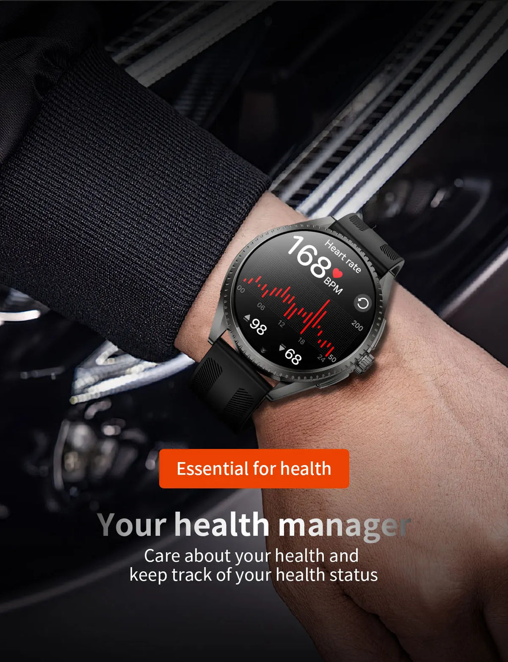 Smartwatch 2026 — NFC, GPS, Bússola, Altitude e Monitorização de Saúde Completa