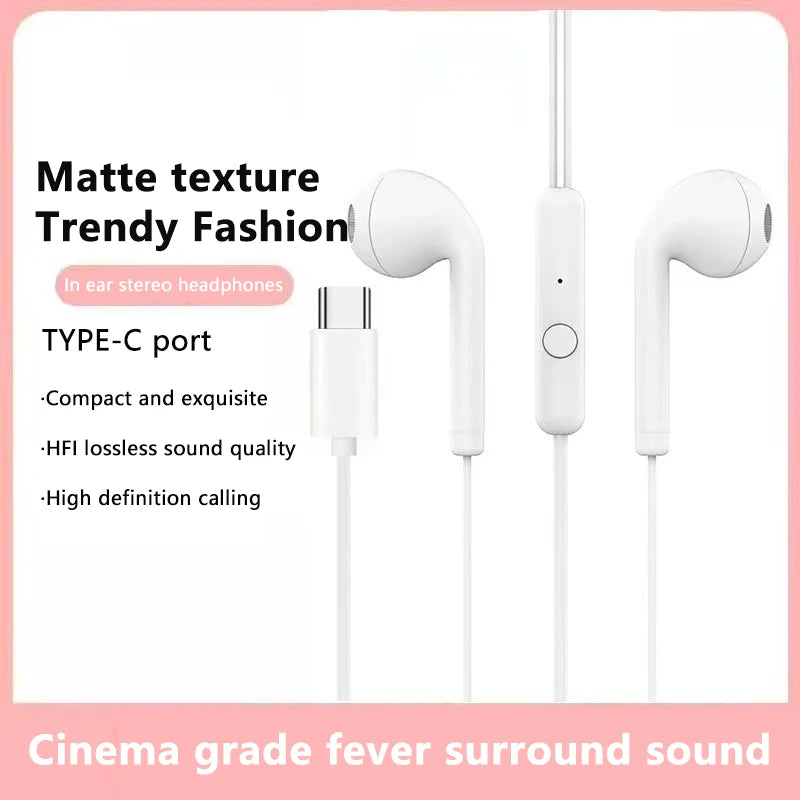 Auriculares com Fio em Metal com Microfone e Controlo de Volume