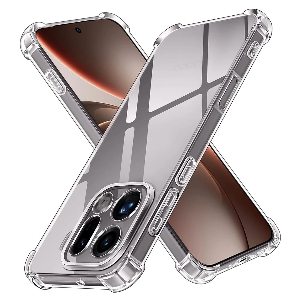 Shockproof Silicone Soft Case For OPPO Find X9 X8 X8S X7 X6 X5 Pro Ultra Lite Transparent Shell Ultra Thin Clear TPU Back Cover