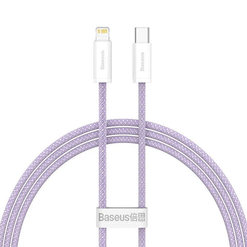 Cabo Baseus USB-C para iPhone 20W Carregamento Rápido — 1.2m/2m