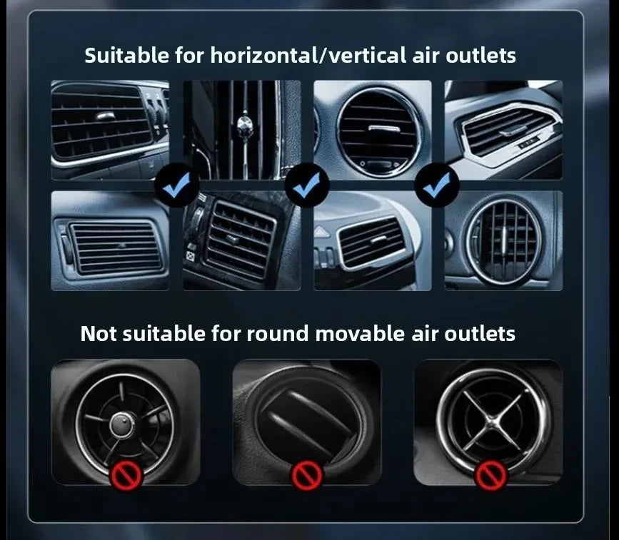 Suporte de Telefónico para Carro — Clip Grelha de Ventilação Universal