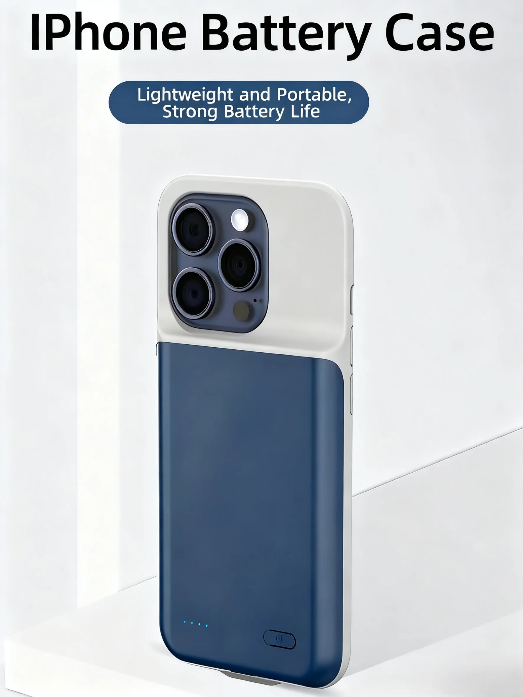 Capa com Bateria 6800mAh para iPhone 17, 16, 15, 14, 13, 12, 11 Series — Power Bank Portátil