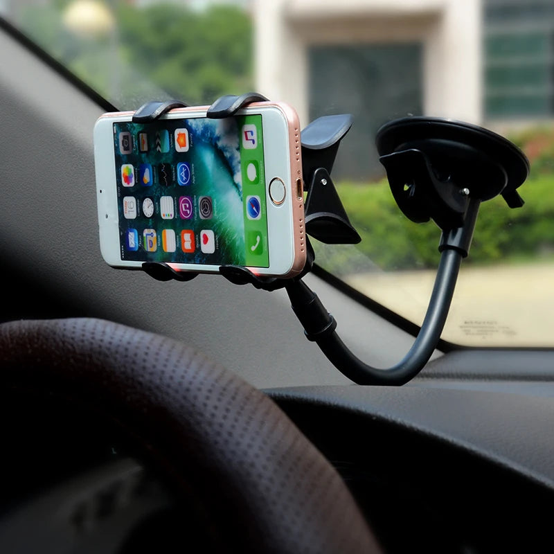 Suporte Telefónico Universal para Carro — Dashboard, Para-brisas e GPS 360°