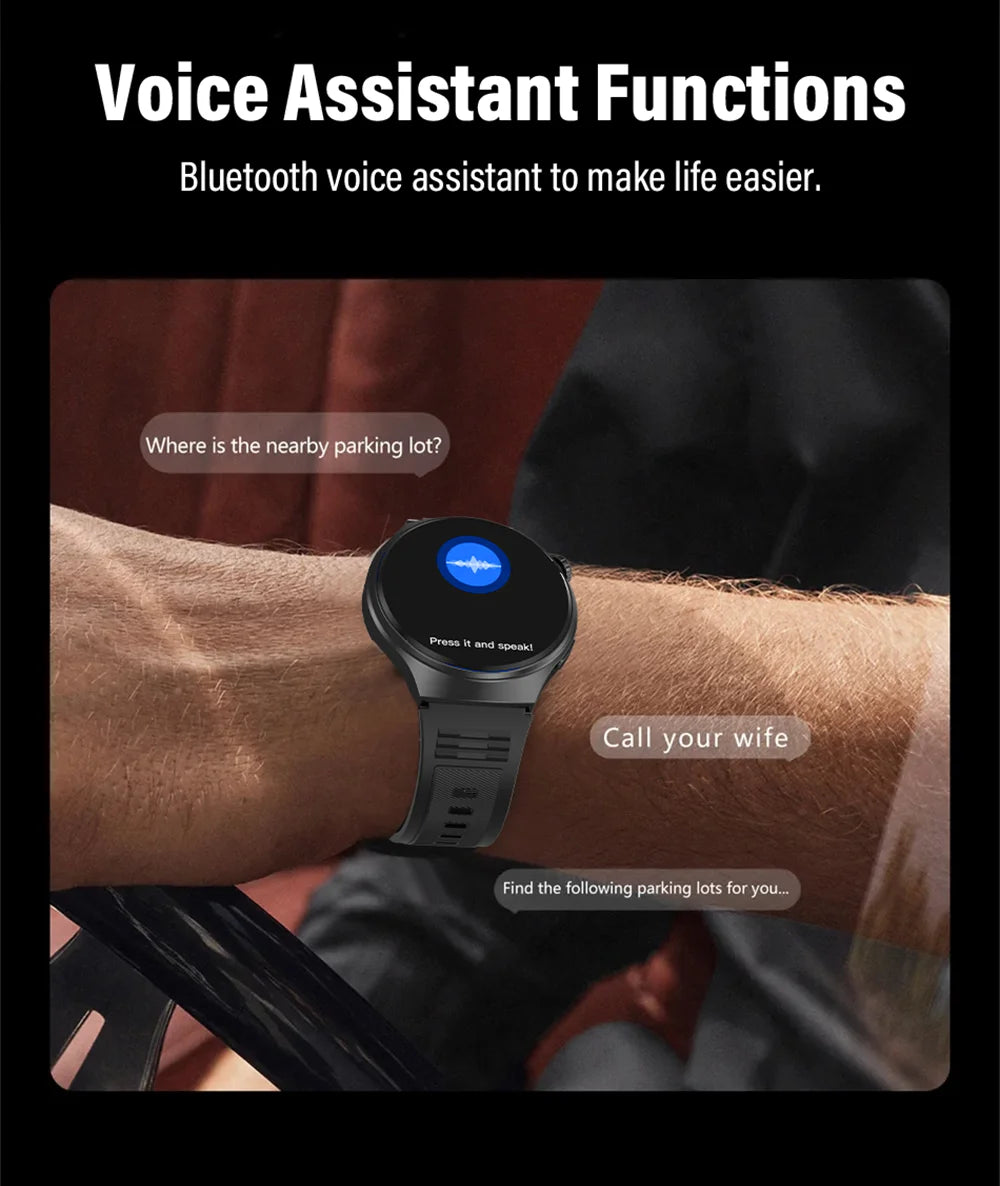 Smartwatch GT4 HD 1.52'' com Chamadas Bluetooth e Assistente de Voz