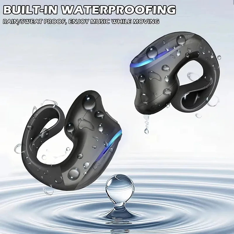 Auricular Bluetooth 5.3 Condução Óssea — Desportivo e Sem Fios