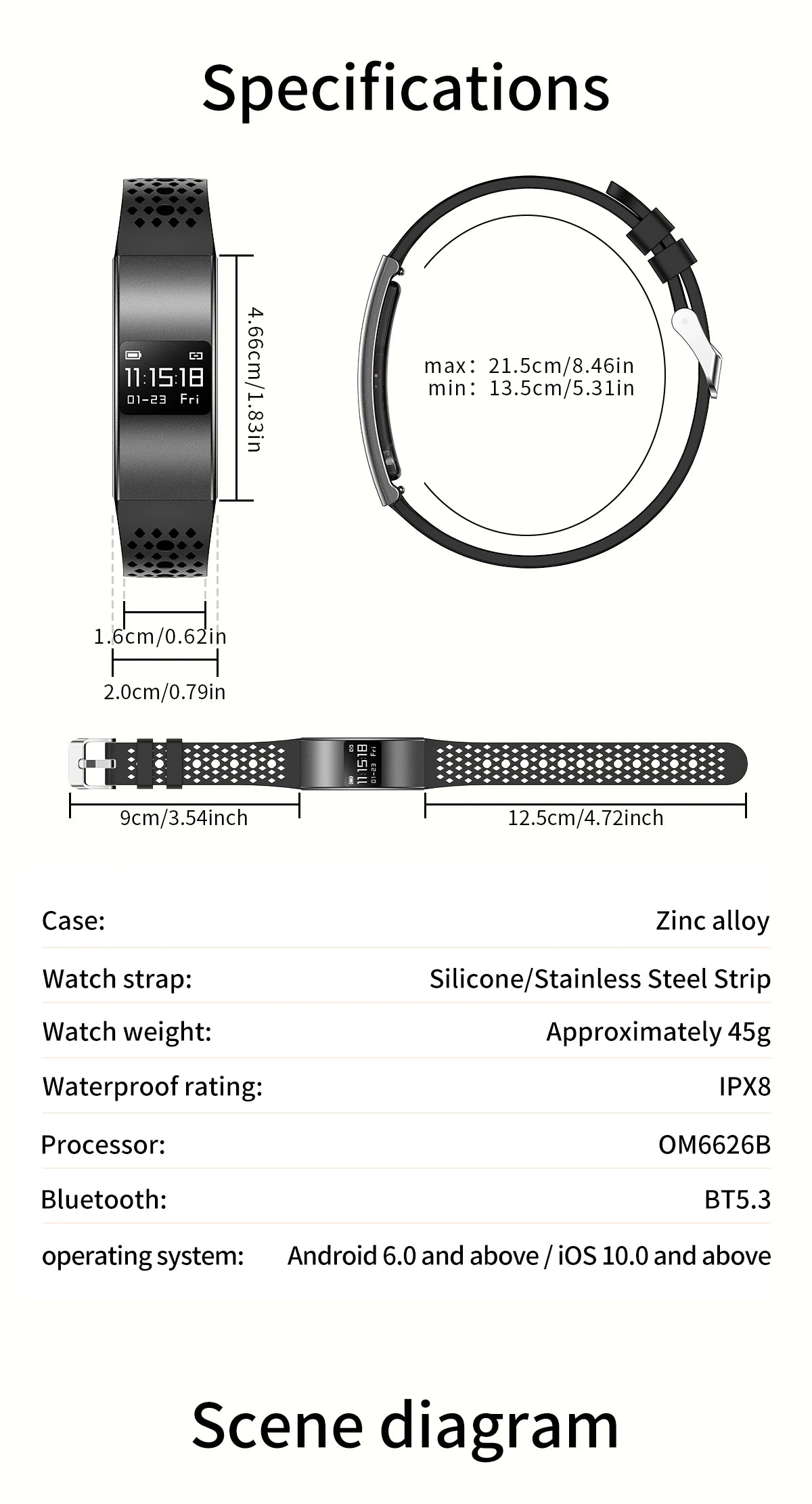 Smartwatch 2026 Estiloso — Múltiplos Modos de Exercício, IPX8 e Presente Perfeito