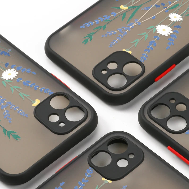 Capa Matte com Padrão Floral para Samsung Galaxy S Series