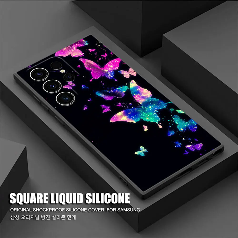 Capa Silicone Borboleta para Samsung Galaxy S Series